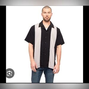 Men’s vintage bowling shirt, casual button down, size large, NWT